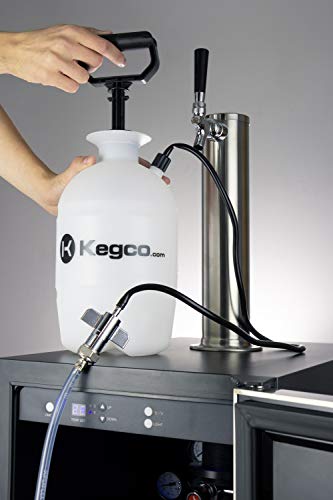 Kegco 1 Gallon Hand Pump Pressurized Kegerator Cleaning Kit w/No-Rinse Cleaner - color: 1 Gallon Cleaning Bottle