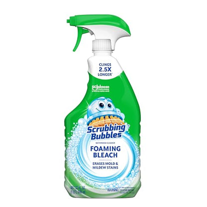 Scrubbing Bubbles Foaming Bleach Bathroom and Shower Cleaner Disinfectant Spray, Helps Erase Mold & Mildew, 32oz - size: 32 Ounce (Pack of 1)