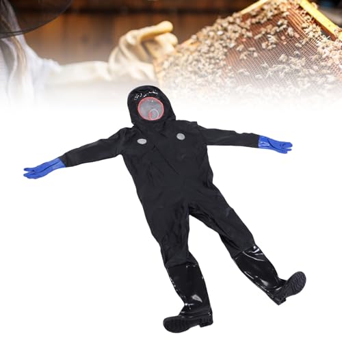 Bee Suit for Men Women Thickened Synthetic Leather Full Body Protective Beekeeping Outfit with Ventilated Hood XXL