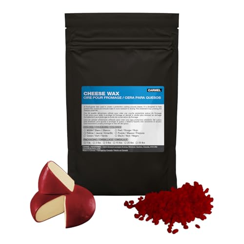 Carmel Cheese Wax, Red (1 lb), Food-Grade Wax to Protect Cheese - color: Red, size: 16 Fl Oz (Pack of 1)