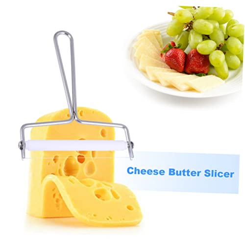 Cabilock 6 Pcs Butter Scraper Steel Cheese Scraper Wire Cheese Cutter Butter Churner Cream Knife Wire Cutters Food Scraper Cheese Slicer Wire Cheese Wire Cheese It Bread Making Tool Silver - color: Silverx3pcs, size: 14.5X10.5 CMx3pcs