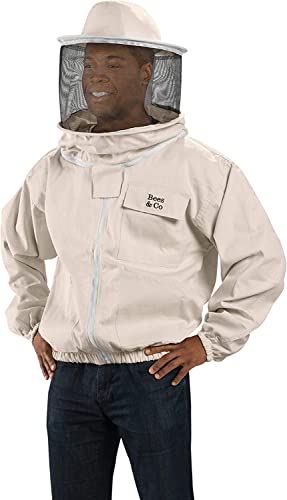 Bees & Co K73 Cotton Beekeeper Jacket with Round Veil - size: Medium (Pack of 2)