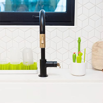 Boon Cacti Bottle Cleaning Brush Set - Includes Bottle Brush, Nipple Brush, Detail Brush, and Straw Brush - Baby Bottle Brush Set for Bottle Drying Rack - Baby Essentials - 4 Count - size: 4 Piece Set, style: Cacti Bottle Brush Set