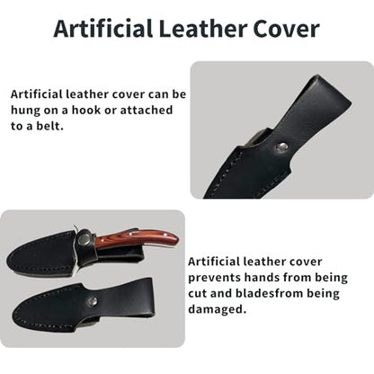 Oyster Shucker, Oyster Shucking Knife for Oyster Clam Pearl Shell Shucking, 2 Set Oyster Shucking Tool Kit, 2 Stainless Steel Oyster Knifes with Wooden Handle 2 Pairs Oyster Shucking Gloves