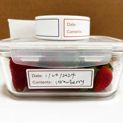 300 PCS Removable Freezer Labels, 1 x 3 Inch Food Labels to Write on Food Storage Stickers Date Label, Waterproof Oil Resistant Canning Labels Jar Labels Freezer Paper Label, Clean Leaves No Residue - color: Multicolor, 1'' X 3''
