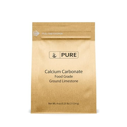 Pure Original Ingredients Calcium Carbonate (4 oz) Dietary Supplement, Food Preservative, Acid Neutralizer - size: 4 Ounce (Pack of 1)