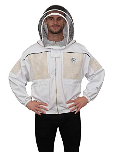 Humble Bee 331 Ventilated Beekeeping Jacket with Fencing Veil - size: Small