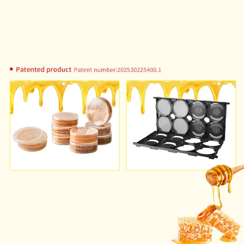 Honeycomb Frame Kit - 10 Year 5 Generation Upgraded Hive-to-Table Honey Processing Kit, Complete Langstroth Beehive Honey Comb Cassette Set for Beekeeping Honey Harvesting & Packaging (1)