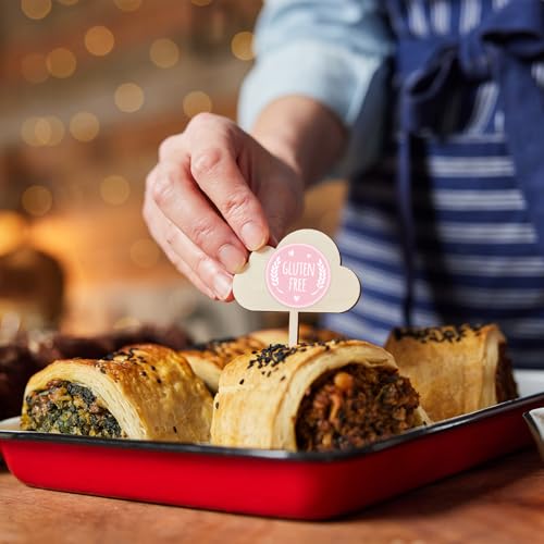 Louise Maelys Gluten Free Stickers 1.5 Inch Food Allergy Labels for Baking, Kitchen & Food Packaging with Wheat & Heart Design, Waterproof, Residue-Free 500PCS - color: Color 4