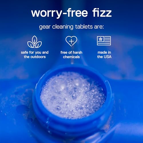 Gear Cleaning Tablets by Bottle Bright (6 or 20 Count) - EPA Safer Choice Certified - Hydration Reservoir, Large Container & Water Storage System Cleaner - size: 1 Count (Pack of 6)