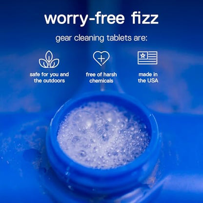 Gear Cleaning Tablets by Bottle Bright (6 or 20 Count) - EPA Safer Choice Certified - Hydration Reservoir, Large Container & Water Storage System Cleaner - size: 1 Count (Pack of 6)