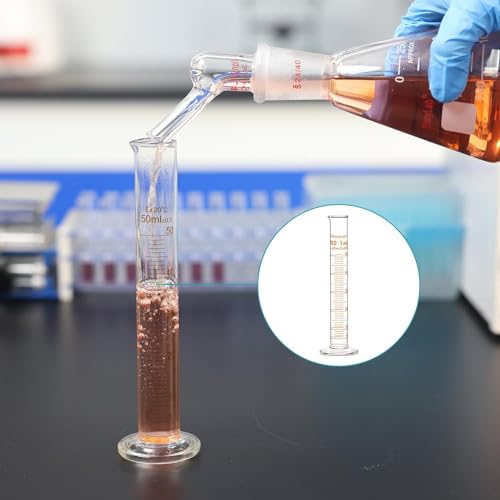 StonyLab 4-Pack Borosilicate Glass 10ml Heavy Wall Graduated Cylinder Measuring Cylinder, 10ml - size: 10 ml