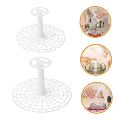 2pcs Pickle Press Tool Set Glass Fermentation Weights for Pickling Vegetables Practical Pickle Jar Pressing Helper for Sauerkraut and Kimchi
