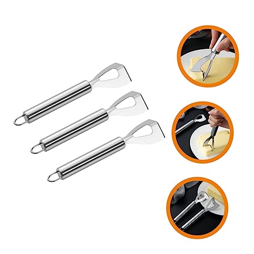 Cabilock 3PCS Stainless Steel Butter Knife Set Kitchen Cheese Cutting Tools Ergonomic Handles for Home Cooking and Charcuterie Boards