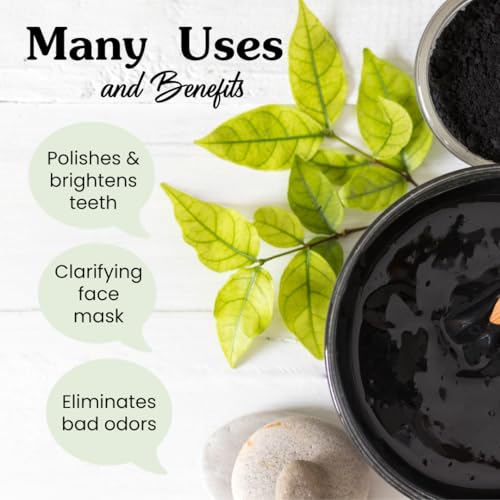 Glow Natural Teeth Whitening Kit – Activated Charcoal Tooth Powder + Bamboo Toothbrush | Fluoride Free, Non-Peroxide Oral Care | Made in USA - size: 1.41 Ounce (Pack of 2)