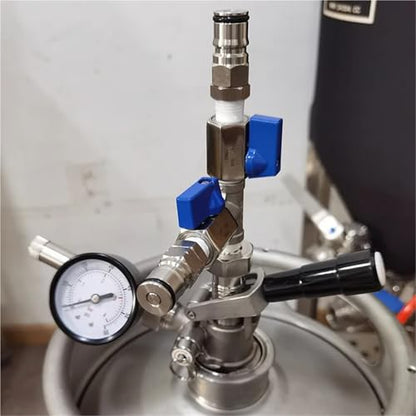 Ball Lock Pressure Transfer Kit for Conical to Keg, Closed System for Oxygen-Free Beer Transfer, Homebrew Equipment(NO Coupler) - size: NO Coupler