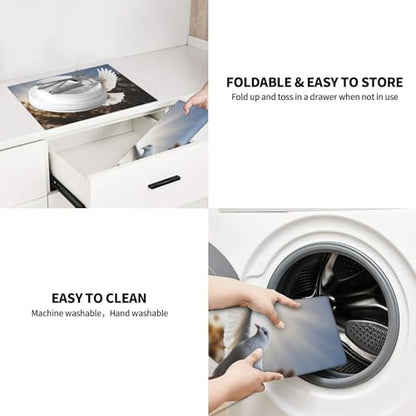 White dove flying in the sun Print Dish Drying Mat for Kitchen Counter Ultra Absorbent Microfiber Dishes Drainer Mats Washable Drying Pads for Sinks 16 x 18 In - color: White Dove Flying In The Sun