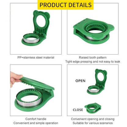 CHICHAUS Uncrustable Sandwich Maker,Sandwiches Pocket Circle Shape 3.7Inch Sandwich Cutter and Sealer,Sandwich Cutter for Kids Breakfast and lunchboxes (Green) - color: Green