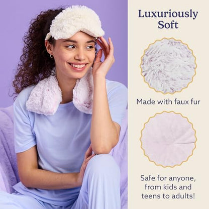 warmies Microwavable Neck & Shoulder Wrap - Heating & Cooling Plush Pad for Calming Relaxation - Weighted & Heated Neck Warmer with Scented Lavender - Microwave Heat Pad for Aches & Pain - Lavender - color: Marshmallow Purple