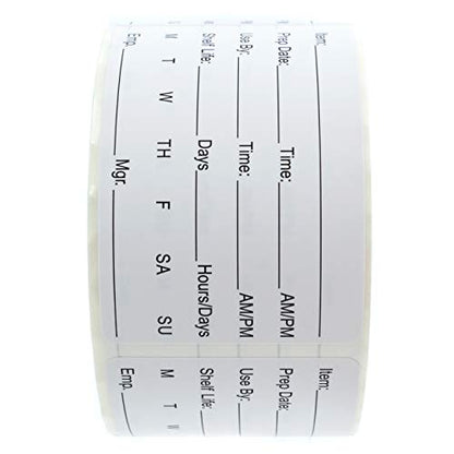 Restaurant Quality Shelf Life Labels / 500 Meal Prep Stickers/Use by Removable Labels / 2" x 3" Food Organization Sticker/Made in The USA - size: Removable 2” x 3”