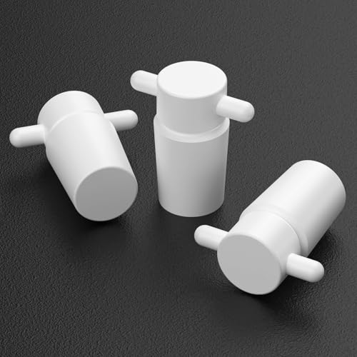 stonylab PTFE Stoppers with Handle, 3-Pack Sizes 24# Lab Standard Mouth Flask Bottle Sealant for Chemical Storage - size: 24#
