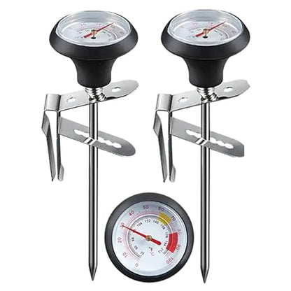 Milk Frothing Thermometer 2 Packs for Coffee Chocolate Cappuccino Frothy Milk Foam Stainless Steel Thermometer Latte Art Pen - color: Thermometer 2 Packs