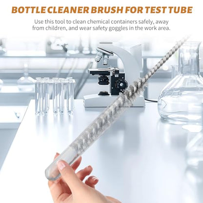 12-Pieces Brass Wire Brush Stainless Steel Wire Brush Set 12" Long Pipe Cleaners Parts Cleaning Brush Metal Brush for Cleaning Tubes, Cylinders, Bottle, Auto Parts (6mm/8mm/10mm/15mm/18mm/20mm)