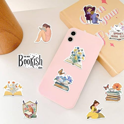 50-Piece Fantasy Dark Romance Sticker for Readers – Bookish Reading Book Stickers for Kindle, Booktok Book Lovers, Laptops, Water Bottles, Journals - color: Dark Romance