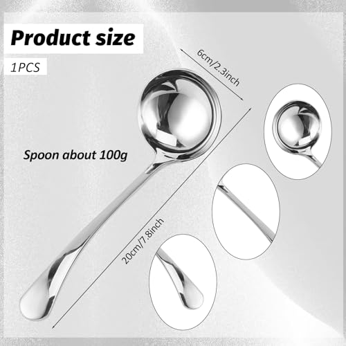 Gravy Ladle 7.9'' Stainless Steel Silver Small Ladle Sauce Soup Ladles Mirror Polished Kitchen Utensil for Spooning Gravy Sauce Soup