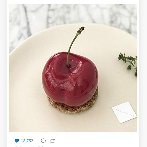 OCPO KITCHEN Cherry Silicone Mold for Baking Mousse Cake, Fruit French Dessert, Pastry, Chocolate, Cupcake, Ice Cream Mould, Cake Decoration Mold, 3D Cherry Shape (8-Cavity) - style: Cherry (8-Cavity)