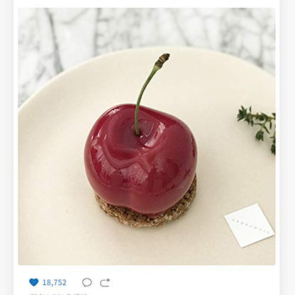 OCPO KITCHEN Cherry Silicone Mold for Baking Mousse Cake, Fruit French Dessert, Pastry, Chocolate, Cupcake, Ice Cream Mould, Cake Decoration Mold, 3D Cherry Shape (8-Cavity) - style: Cherry (8-Cavity)