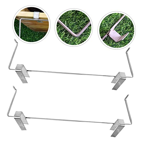 Happyyami 2pcs Bee Box Shelf Metal Storage Rack Metal Brackets Metal Coat Hanger Beekeeping Frame Support Bracket Bee Frame Holder Beehive Frame Holder Grip Beehive Hanger Bee House Stand