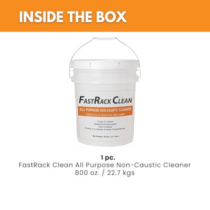 FastClean 50 lbs Non Caustic Cleaner for homebrewing and winemaking by FastRack, Alkaline Homebrew Cleaner with Powerful Formula and Hassle-free Cleanup, Ideal Cleanser for Brewing Equipment - 800 oz - size: 800 Ounce (Pack of 1)