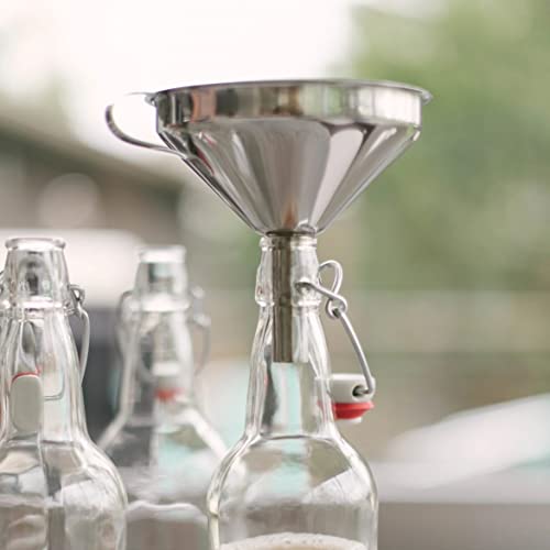 The Kombucha Shop - Stainless Steel Funnel with Removable Strainer for Bottling and 2nd Fermentation