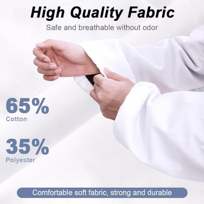 Bee Suit Series,One-Piece Full Set of Clothing with Gloves,Polycotton Material is More Assured - color: White Fencing Veil, size: XL Large