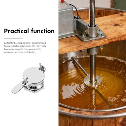 BESPORTBLE Stainless Steel Honey Gate Valve for Bottling Bucket, 38mm Honey Transfer Tool for Extractor, Beekeeping Supplies Compatible with 4.4/5.5 Gallon Buckets