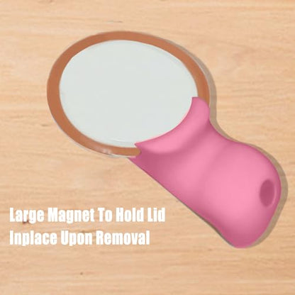 Mason Jar Opener and Canning Tool, Compatible with Mason Jar Lids, Releases Vacuum Seal on Wide Mouth and Regular Mouth, Magnetic Lid Lifter for Canning, Pickling (Peach Pink) - color: Peach Pink