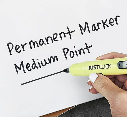 carrotez Retractable Permanent Markers, Thick Barrel, Low Odor, Bold Writing, Bullet Tip, 12 Count, Black