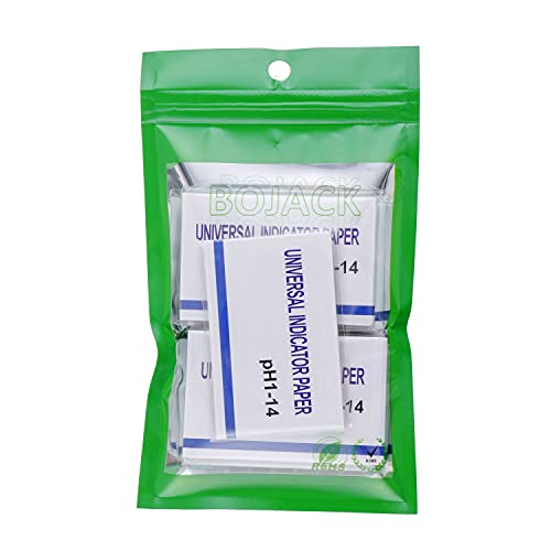 BOJACK 5 Pack 80 Strips (400 Total) pH 1-14 Test Paper for Water, Soil, Pet Food pH Monitoring - Extensive Litmus Test for Various Applications - size: 5 Packs