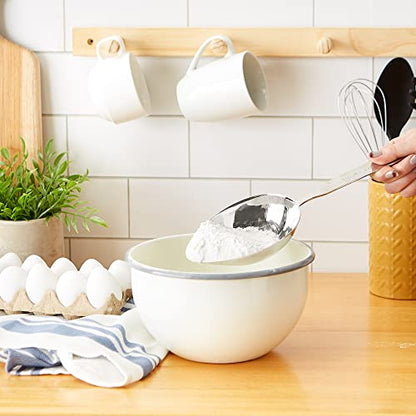 RSVP International Endurance Stainless Steel Measuring Scoop Collection, Oval, 1-Cup - size: Oval, 1-Cup