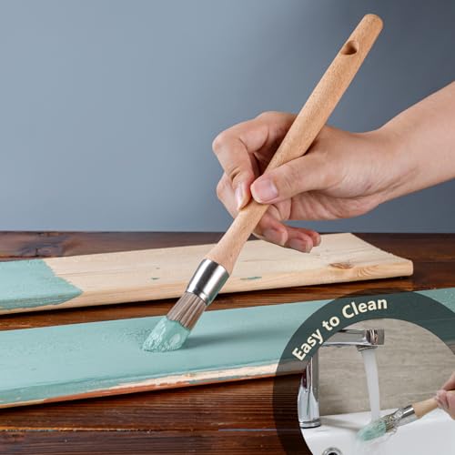 Trim Paint Brush, 0.6 Inch, 3 Pack, Small Paint Brushes for Walls, Touch Up, Trim Painting Tool for Detail Areas and Corners, Round Paint Brushes, Trim Brushes for Painting House Wall Edges - size: 0.6 Inch Round, 3 Pack