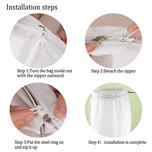 1PC Reusable Nut Milk Bags Cheese Cloths for Straining, Ultra Extra Fine Mesh Jelly Juice Honey Food Sieve, Coffee Pulp Strainer Cloth, Berry Seed Strainer - color: 1PC Large