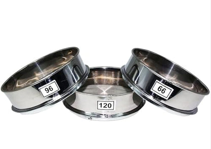 Aluminum Herbal Pollen Hash Extractor Stackable Sifter, Fine Mesh, Stainless Steel Round Sifter for Baking, Flour Sieve, Extracting, Herbal, Tea, Powder 66, 96, 120 Micron Set - size: 66, 96, 120