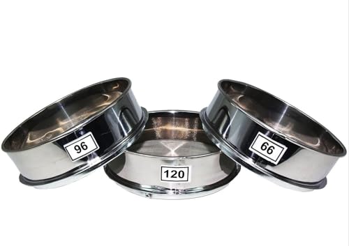 Aluminum Herbal Pollen Hash Extractor Stackable Sifter, Fine Mesh, Stainless Steel Round Sifter for Baking, Flour Sieve, Extracting, Herbal, Tea, Powder 66, 96, 120 Micron Set - size: 66, 96, 120