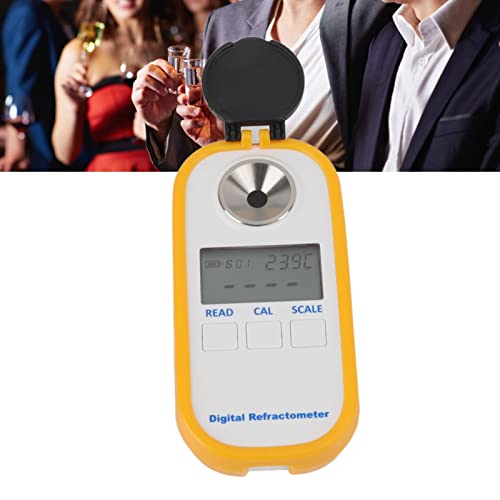 Pssopp 0‑80% Alcohol Tester, Digital Smart Brix Refractometer Home Making Wine and Brewing Beer Display for Easy Reading