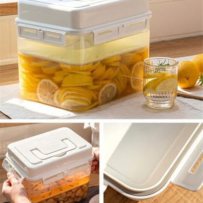 Plastics Pickle Jar with Handle Kimchi Press and Fermentation Box Sealed Container Kitchens Food Storage Organizers - color: 5