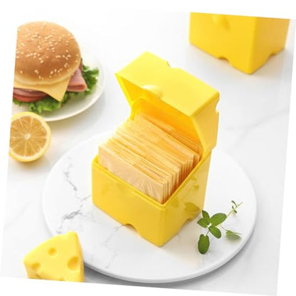 2pcs Airtight Cheese Block Storage Container Sealed Lid Slice Cheese Keeper for Fridge