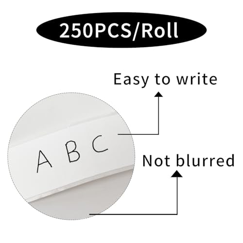 Removable Freezer Labels Stickers, 1 x 3 Inch Blank Removable Freezer Labels Food Storage Stickers, Date Label Waterproof Oil Resistant Easy Clean No Residue- 250 Sheets - color: White-roll, size: 1*3 inch- 250 PCS