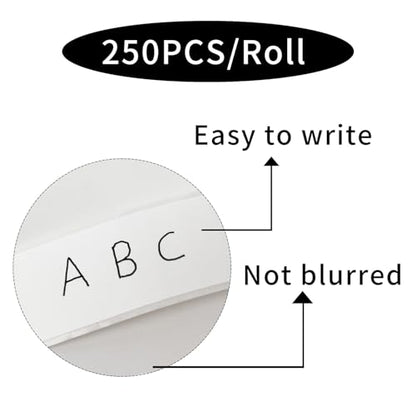 Removable Freezer Labels Stickers, 1 x 3 Inch Blank Removable Freezer Labels Food Storage Stickers, Date Label Waterproof Oil Resistant Easy Clean No Residue- 250 Sheets - color: White-roll, size: 1*3 inch- 250 PCS