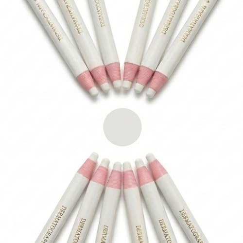 12-Pack China Markers Grease Pencils - Professional Peel-Off Wax Pencils for Marking on Glass, Metal, Wood, and Plastic (White 12) - color: White 12